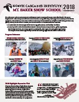 2018 Mt Baker Snow School Report